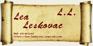 Lea Leskovac vizit kartica